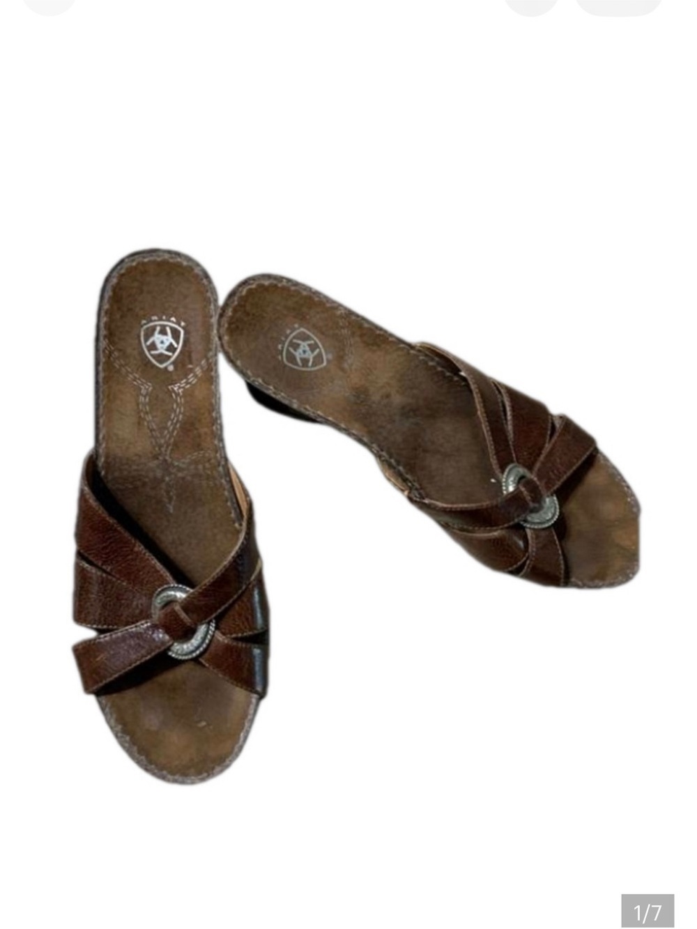 Ariat size 8 Leather slide sandals